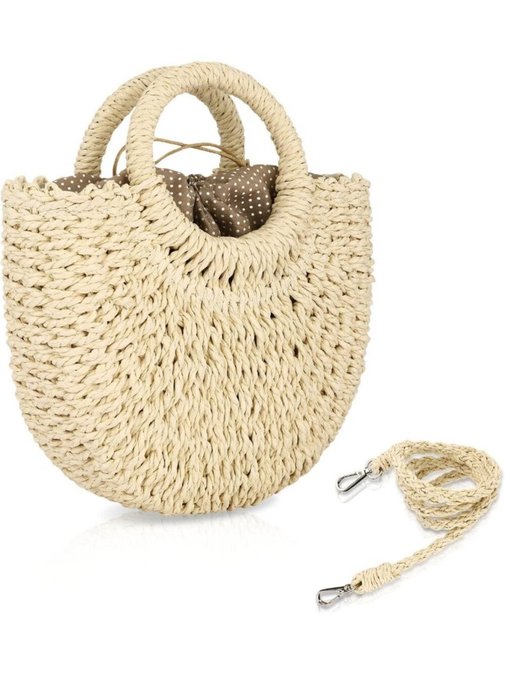 Chic Straw Hobo Bag for Women | Small Crossbody Beach Purse | Woven Rattan